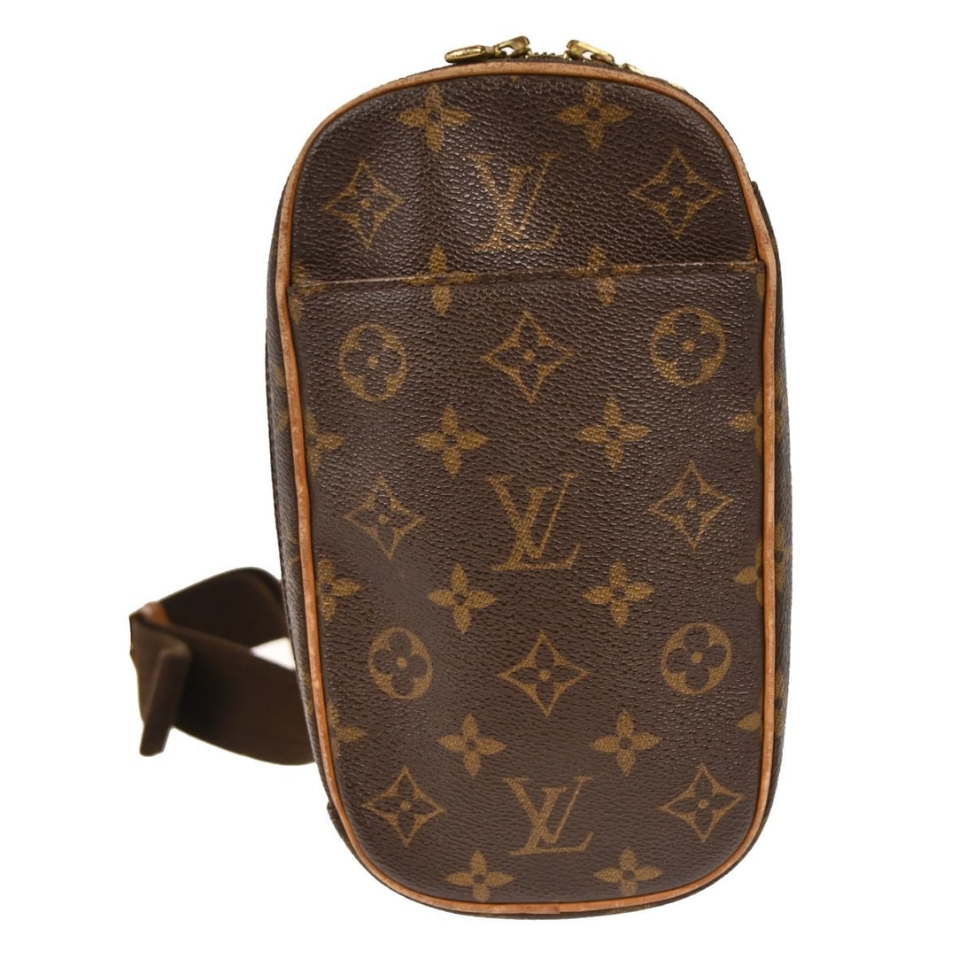 Louis Vuitton Pochette Gange Monogram Canvas Small Bum Bag M51870: Louis Vuitton Pochette Gange Monogram Canvas Small Bum Bag M51870 This Louis Vuitton Pochette Gange bum bag features the brand's signature monogram canvas in brown. Designed for unisex adults, it has 