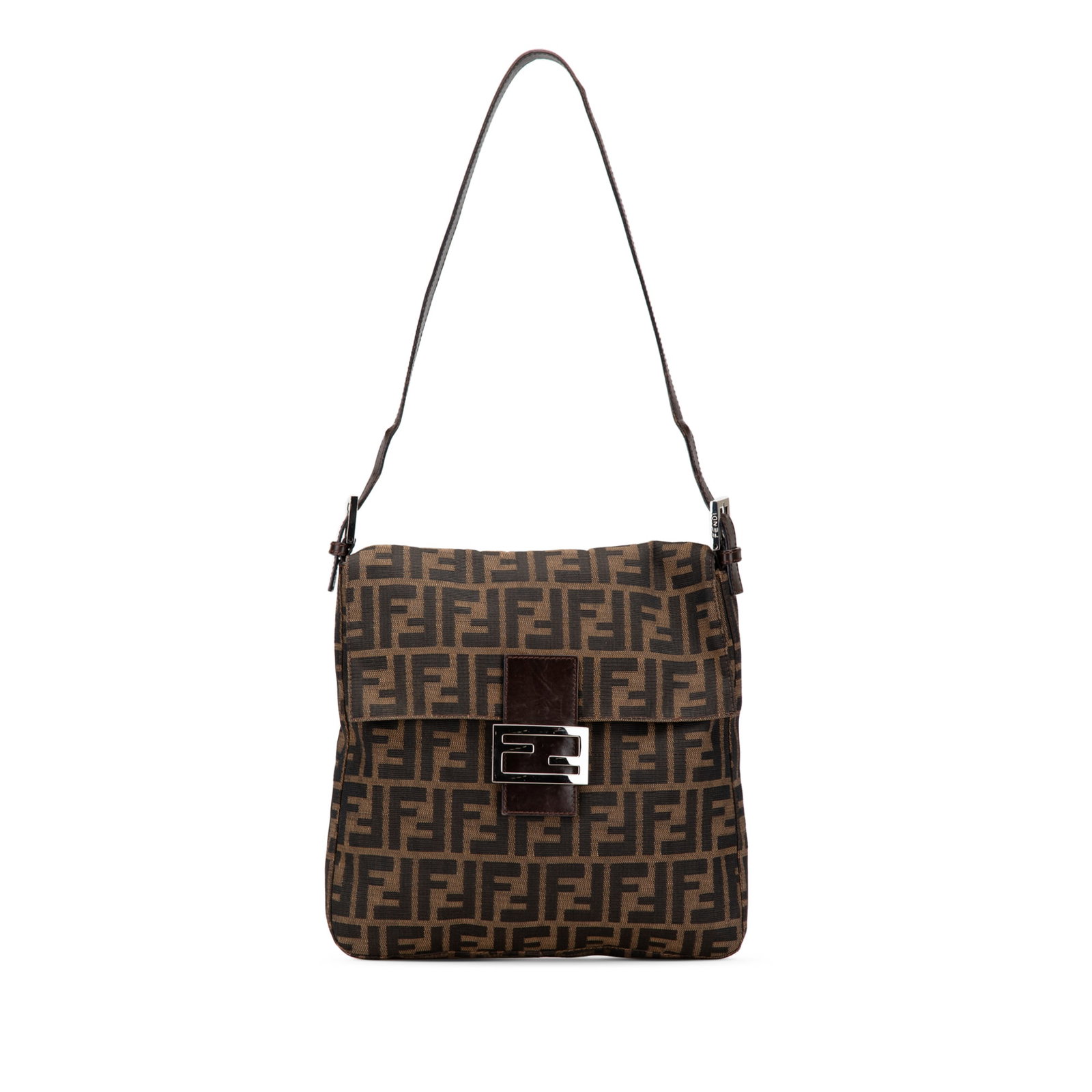 Fendi Zucca Canvas Shoulder Bag Brown Fabric Italy: Fendi Zucca Canvas Shoulder Bag Brown Fabric Italy This Fendi Zucca Canvas Shoulder Bag is a stylish accessory that combines functionality with luxury. Crafted in Italy, it features a durable canvas b