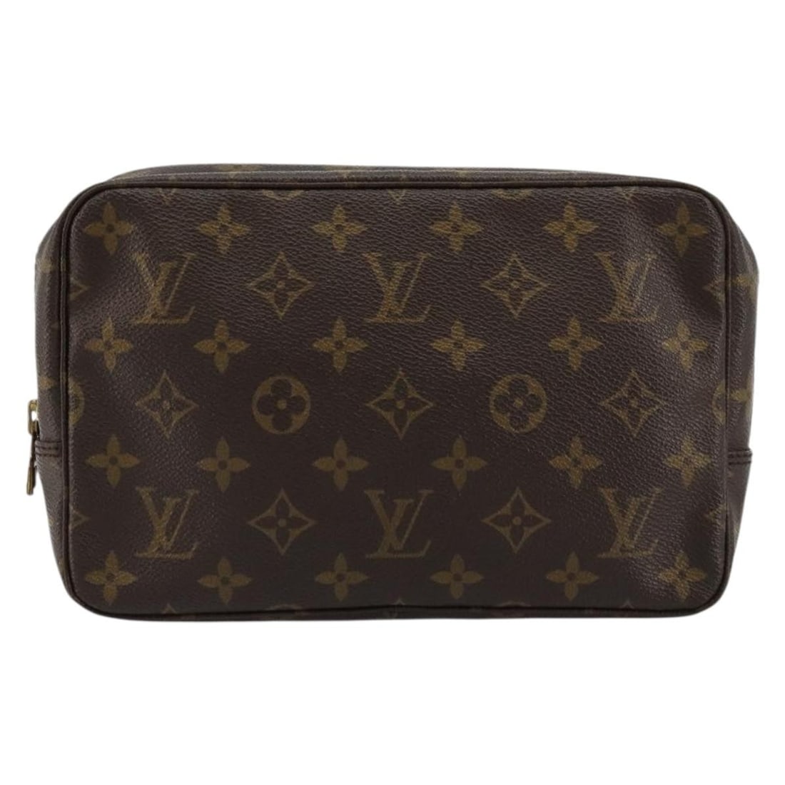 Louis Vuitton Monogram Canvas Brown Trousse Toiletry Bag: Louis Vuitton Monogram Canvas Brown Trousse Toiletry Bag This Louis Vuitton Trousse Toiletry Pouch features the iconic Monogram canvas in brown. Designed for women, it offers a practical and stylish s