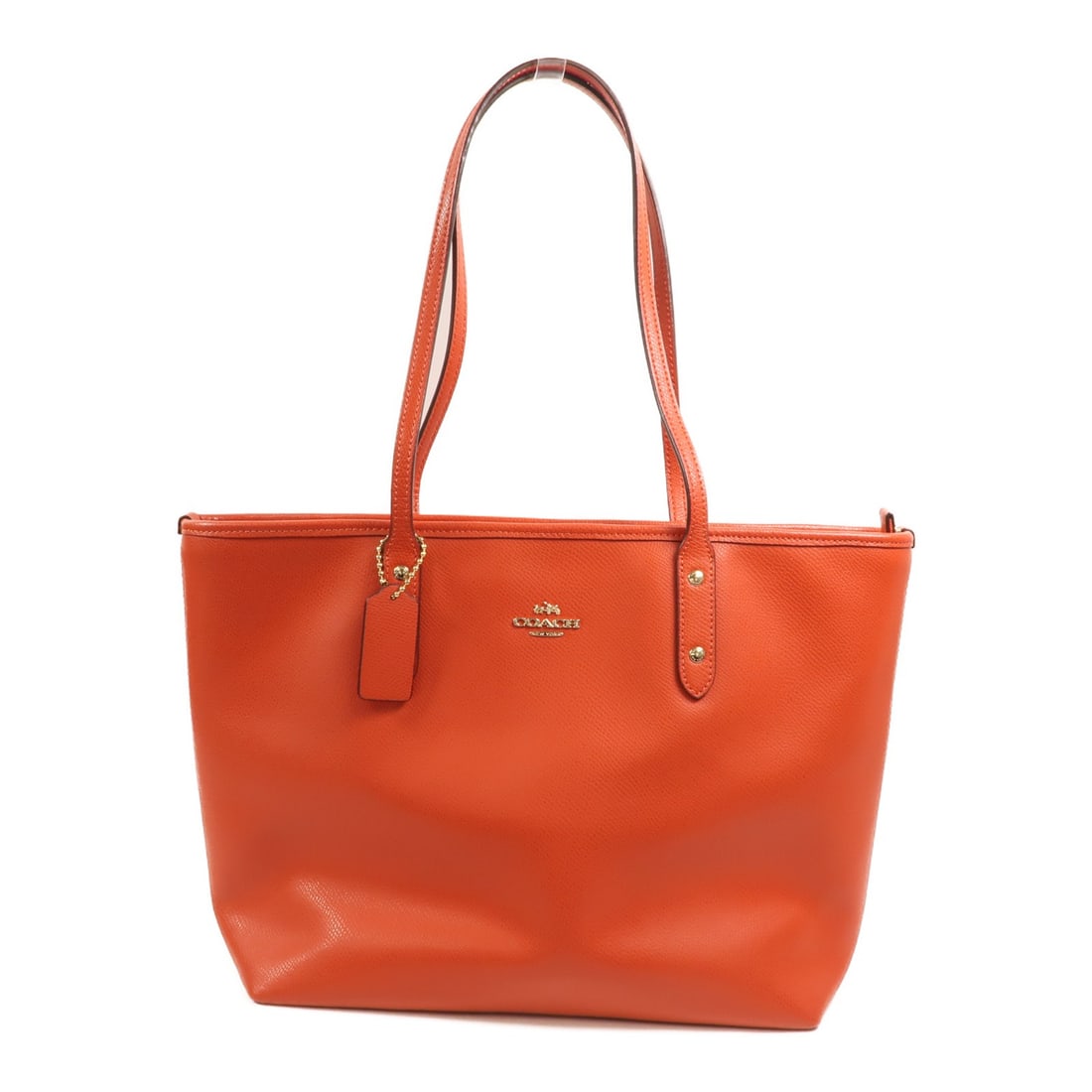 Coach Orange Calfskin Leather Tote Bag with Gold Hardware Model A1623 (1 of 15)
