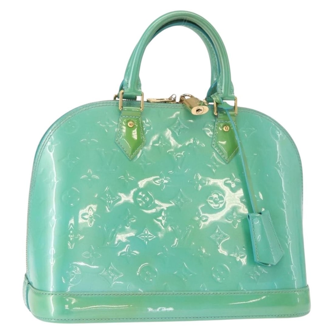 LOUIS VUITTON Monogram Vernis Alma PM Hand Bag Blue Lagon M91694 Auth: LOUIS VUITTON Monogram Vernis Alma PM Hand Bag Blue Lagon M91694 Auth This authentic LOUIS VUITTON Monogram Vernis Alma PM Hand Bag is a stunning accessory crafted from high-quality patent leather in 