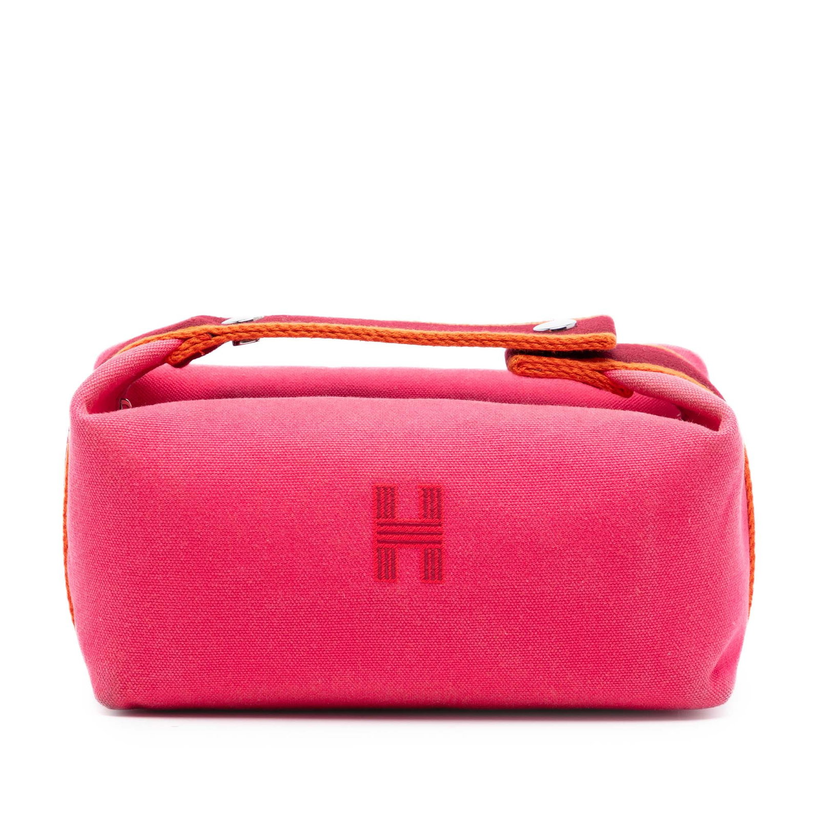 Hermes Bride-A-Brac Small Pink Canvas Pouch with Top Zip (1 of 8)