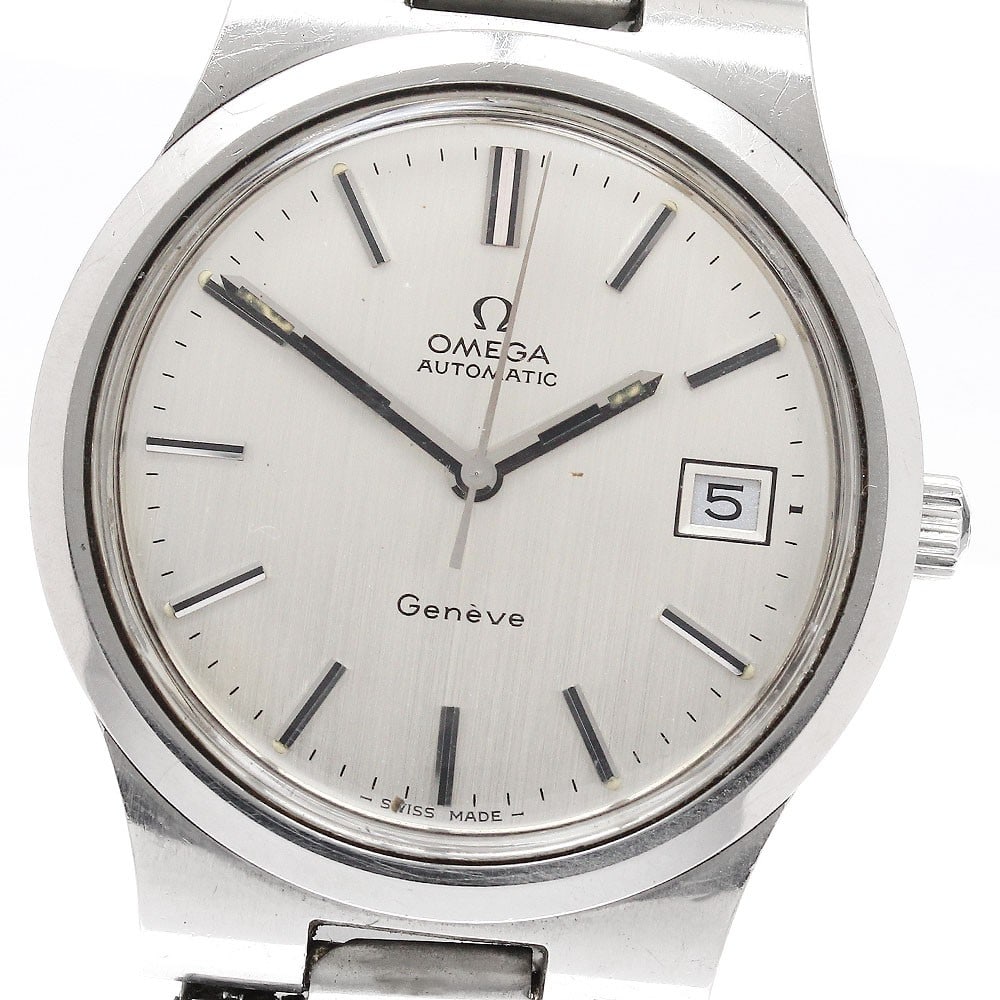 Omega Geneva Date Automatic Stainless Steel Men's Wristwatch (1 of 9)