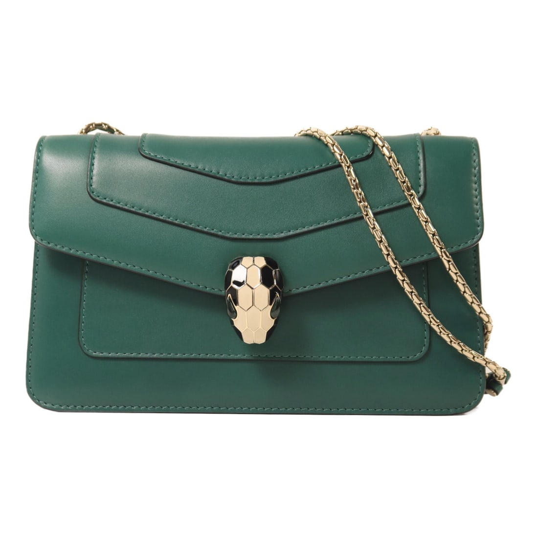 Bvlgari Serpenti Forever green calfskin shoulder bag GHW (1 of 18)