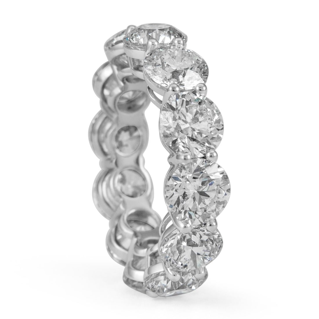 12.03ct Round Diamond Eternity Band 18k White Gold - 3