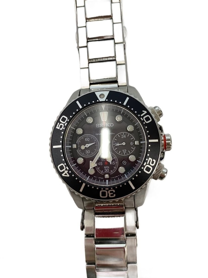 Seiko Prospex V175-0AD Stainless Steel Diver Watch (1 of 5)