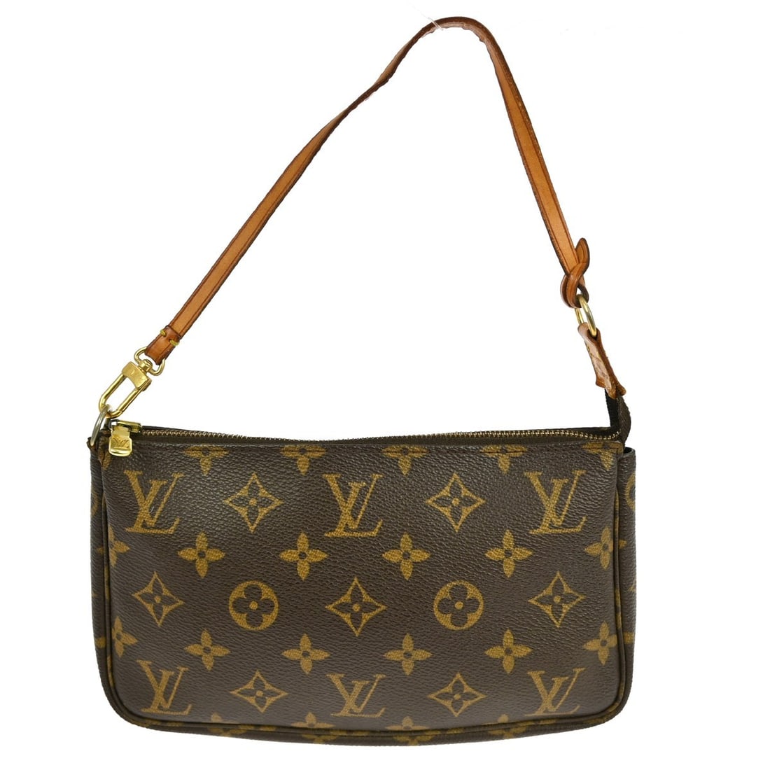 Louis Vuitton Monogram Canvas Pochette Accessoires Small Top Handle Bag M51980: Louis Vuitton Monogram Canvas Pochette Accessoires Small Top Handle Bag M51980 This Louis Vuitton Monogram Pochette Accessoires handbag features the iconic monogram canvas leather exterior in brown, c