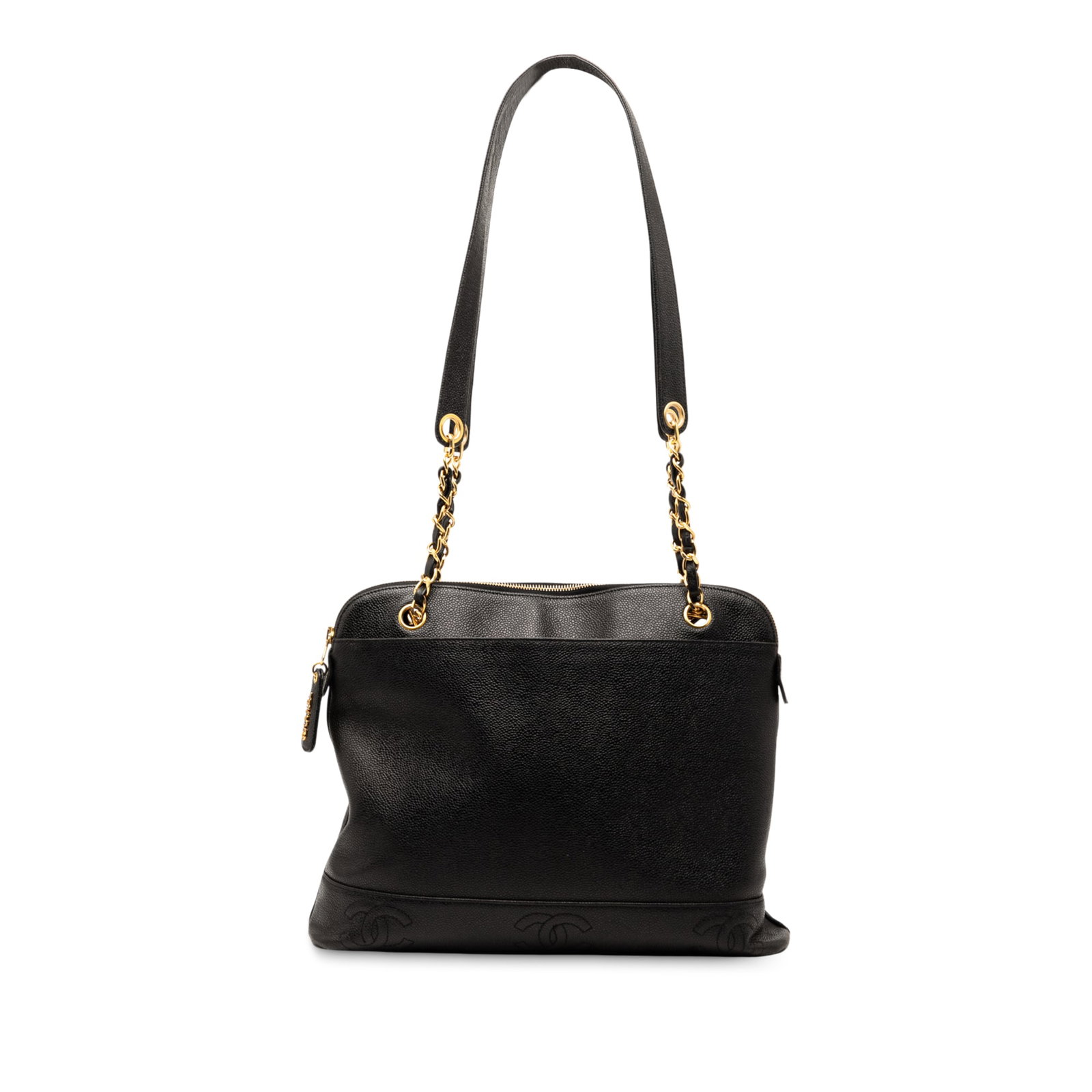 Chanel Triple CC Black Caviar Leather Shoulder Bag (1 of 8)