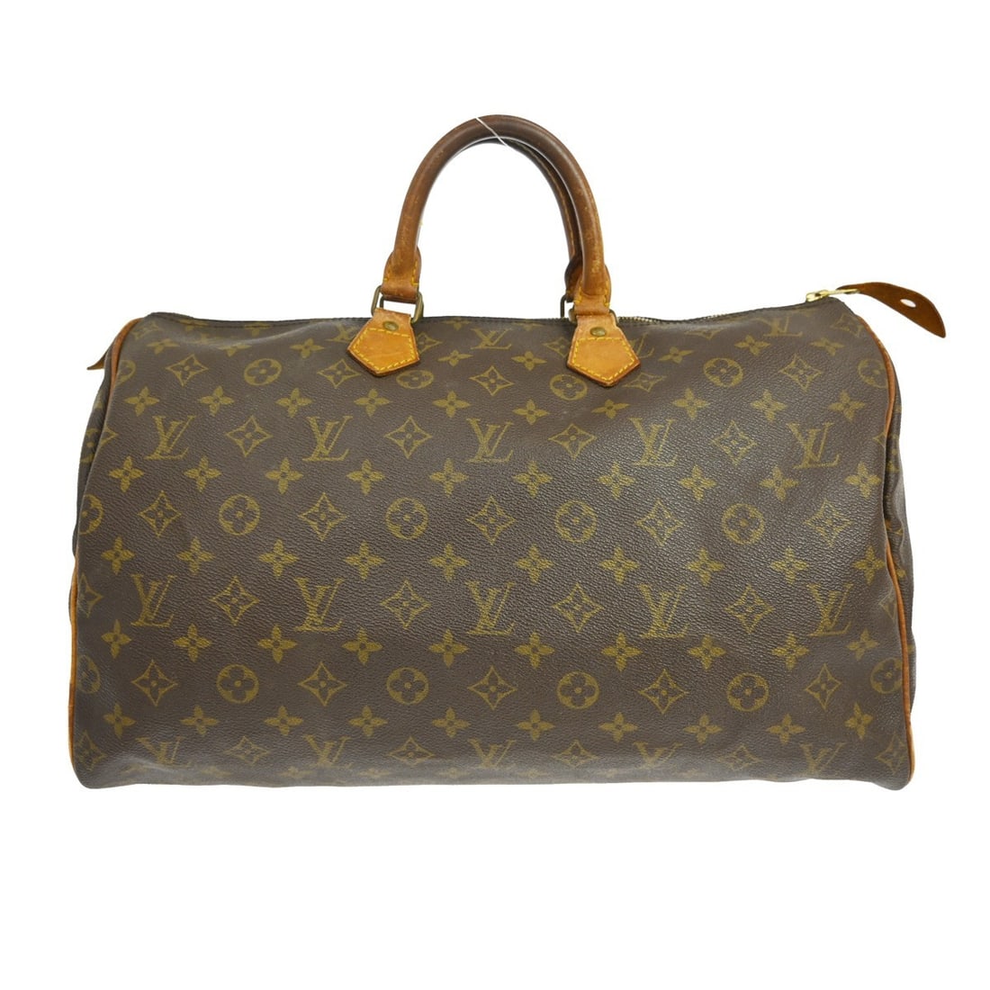Louis Vuitton Speedy 40 Monogram Canvas Large Brown Duffle Bag: Louis Vuitton Speedy 40 Monogram Canvas Large Brown Duffle Bag This is a vintage Louis Vuitton Speedy 40 duffle handbag featuring the iconic monogram canvas leather exterior in brown. Designed for wom