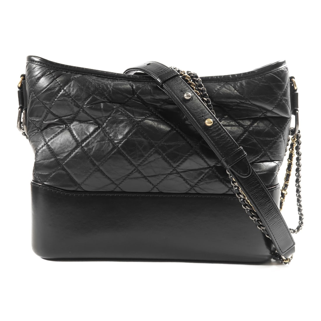 CHANEL Gabrielle black calfskin medium shoulder bag (1 of 14)