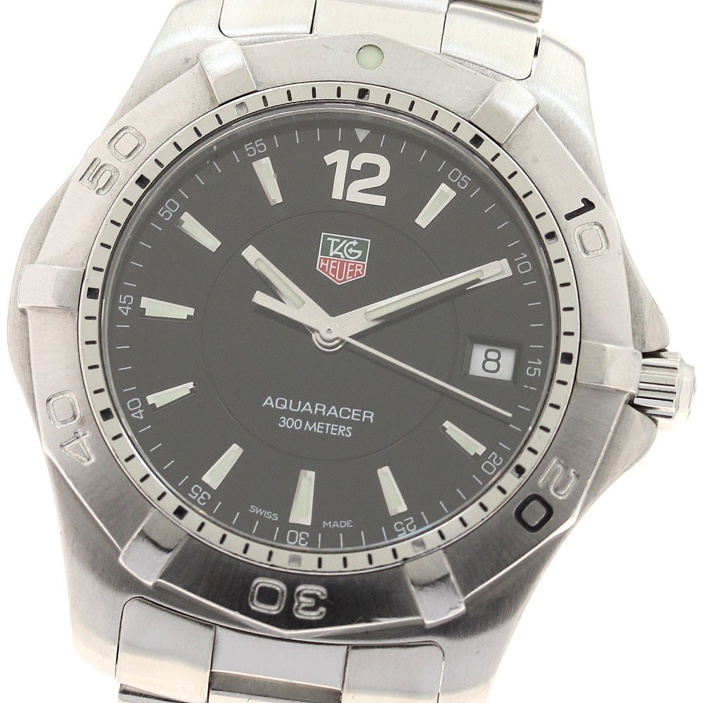 Tag Heuer Aquaracer Quartz Date Stainless Steel Men's Watch WAF1110.BA0800: Tag Heuer Aquaracer Quartz Date Stainless Steel Men's Watch WAF1110.BA0800 This TAG Heuer Aquaracer Date Quartz Men's Watch, model WAF1110.BA0800, features a black dial and a stainless steel case and 