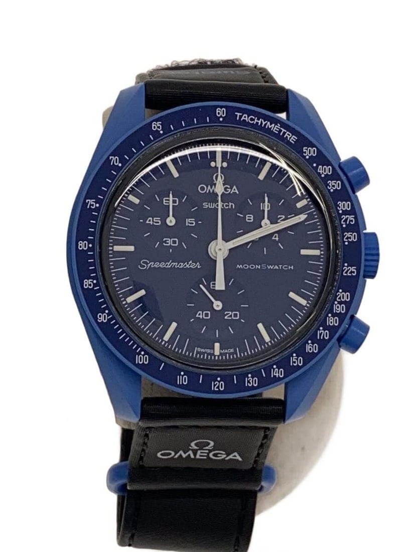 OMEGAxSWATCH Neptune Blue Swiss Wristwatch Men's (1 of 6)