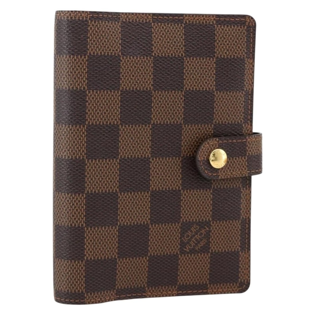 Damier Ebene Canvas Agenda PM Day Planner by Louis Vuitton R20700: Damier Ebene Canvas Agenda PM Day Planner by Louis Vuitton R20700 This Louis Vuitton Damier Ebene Agenda PM Day Planner Cover features the iconic Damier Ebene canvas in a compact and stylish design. C