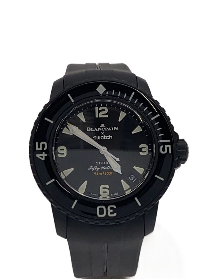 Blancpain x Swatch Ocean of Storms Black Wristwatch (1 of 6)