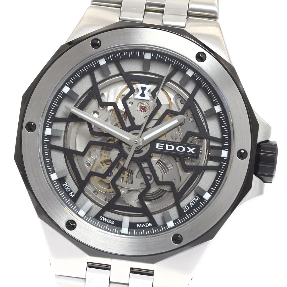 EDOX Delfin Original Meccano Automatic Skeleton Men's Wristwatch (1 of 7)