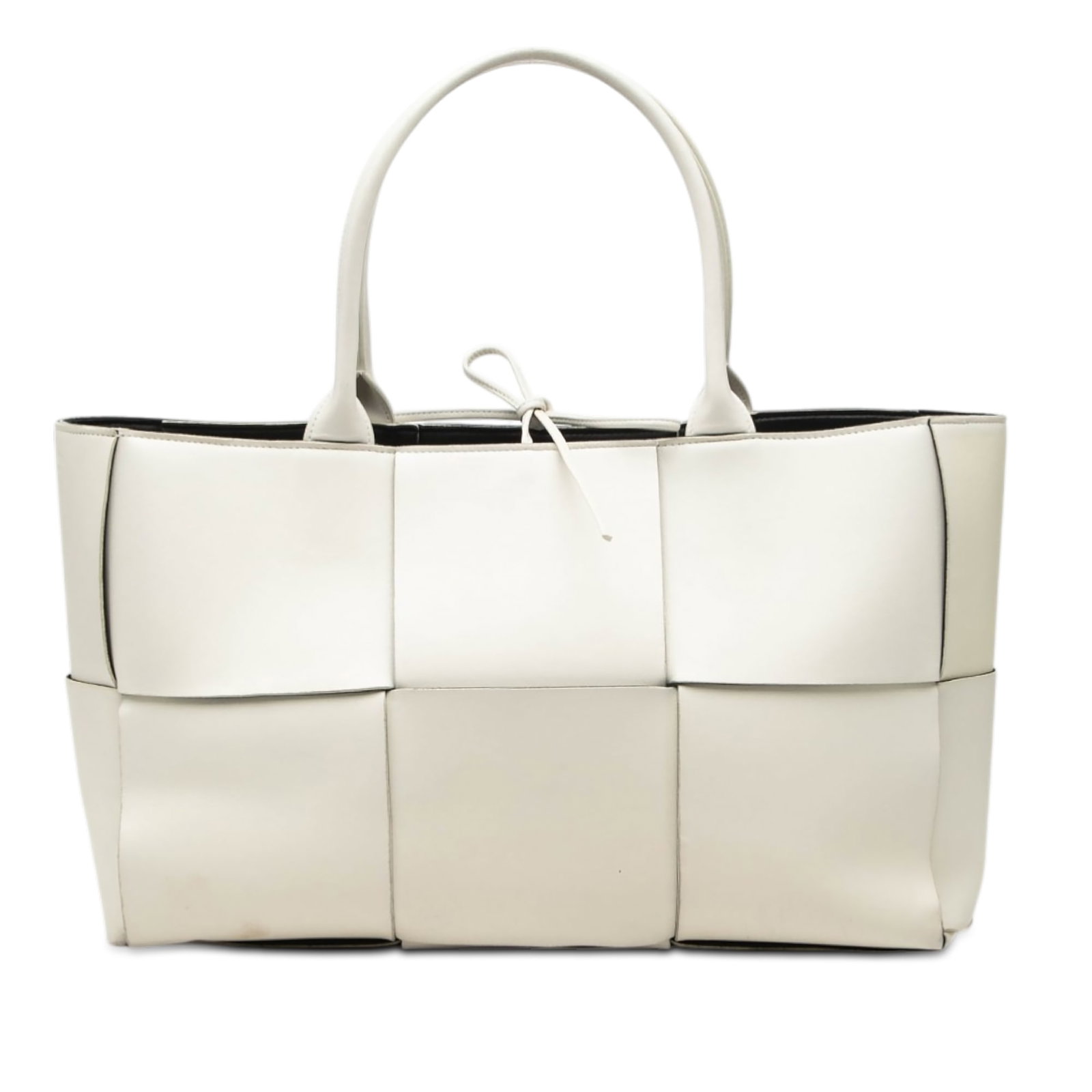 Bottega Veneta Arco Tote Medium Maxi Intrecciato White Nappa Leather Bag (1 of 8)