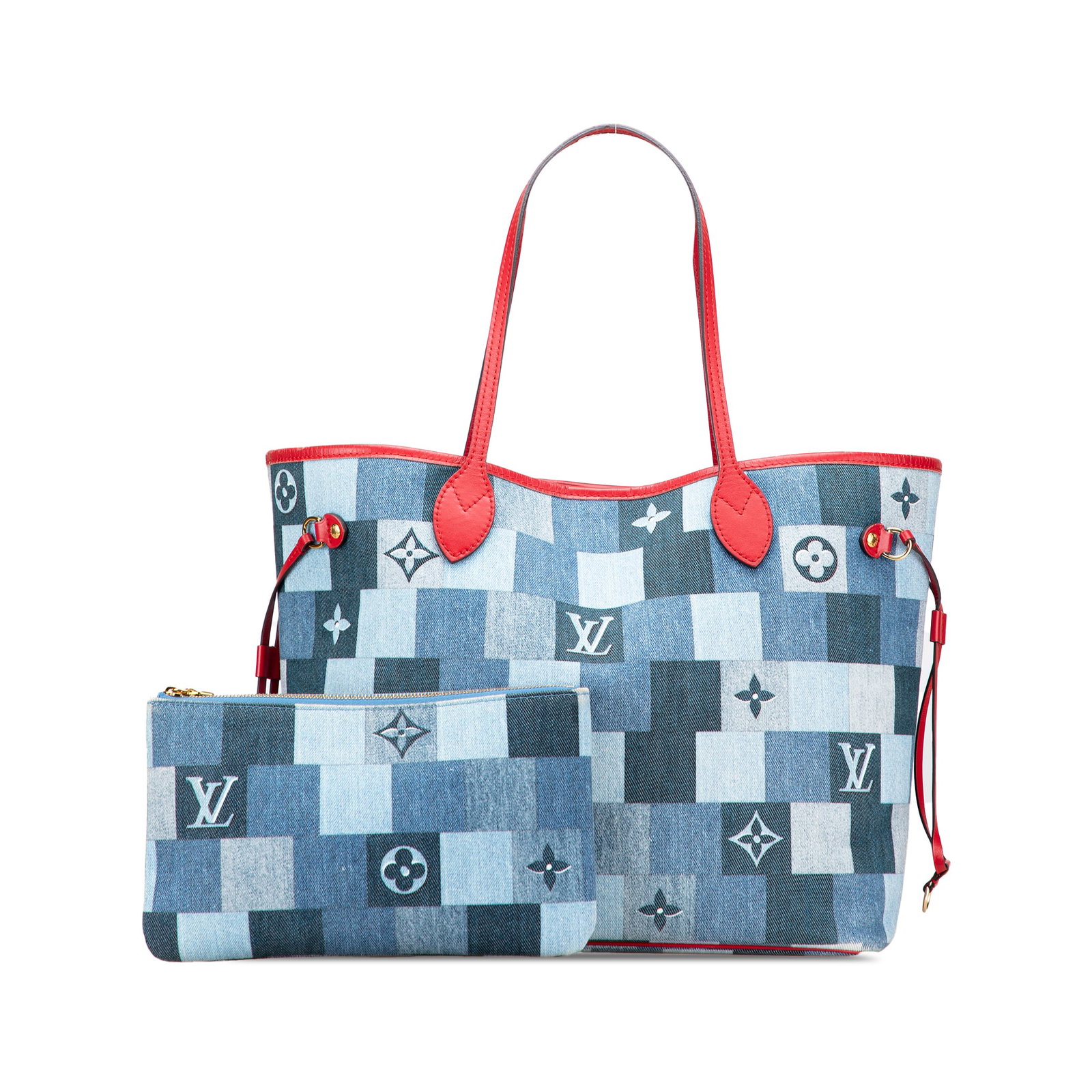 Louis Vuitton Monogram Denim Patchwork Neverfull MM Bag - 11