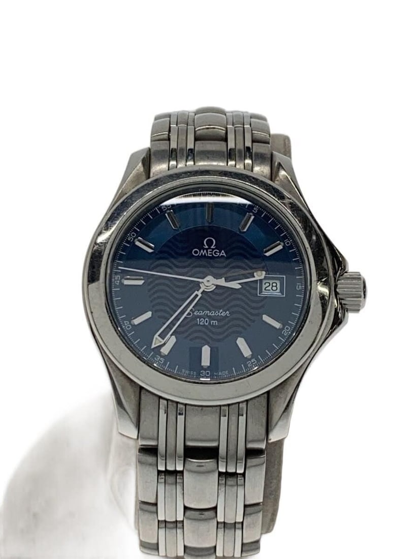 Omega stainless steel Seamaster ladies wristwatch (1 of 5)