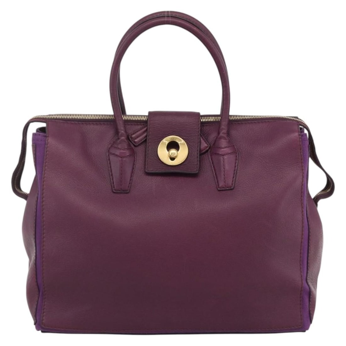 Saint Laurent Muse Two Cabas Purple Leather Tote 35cm (1 of 18)