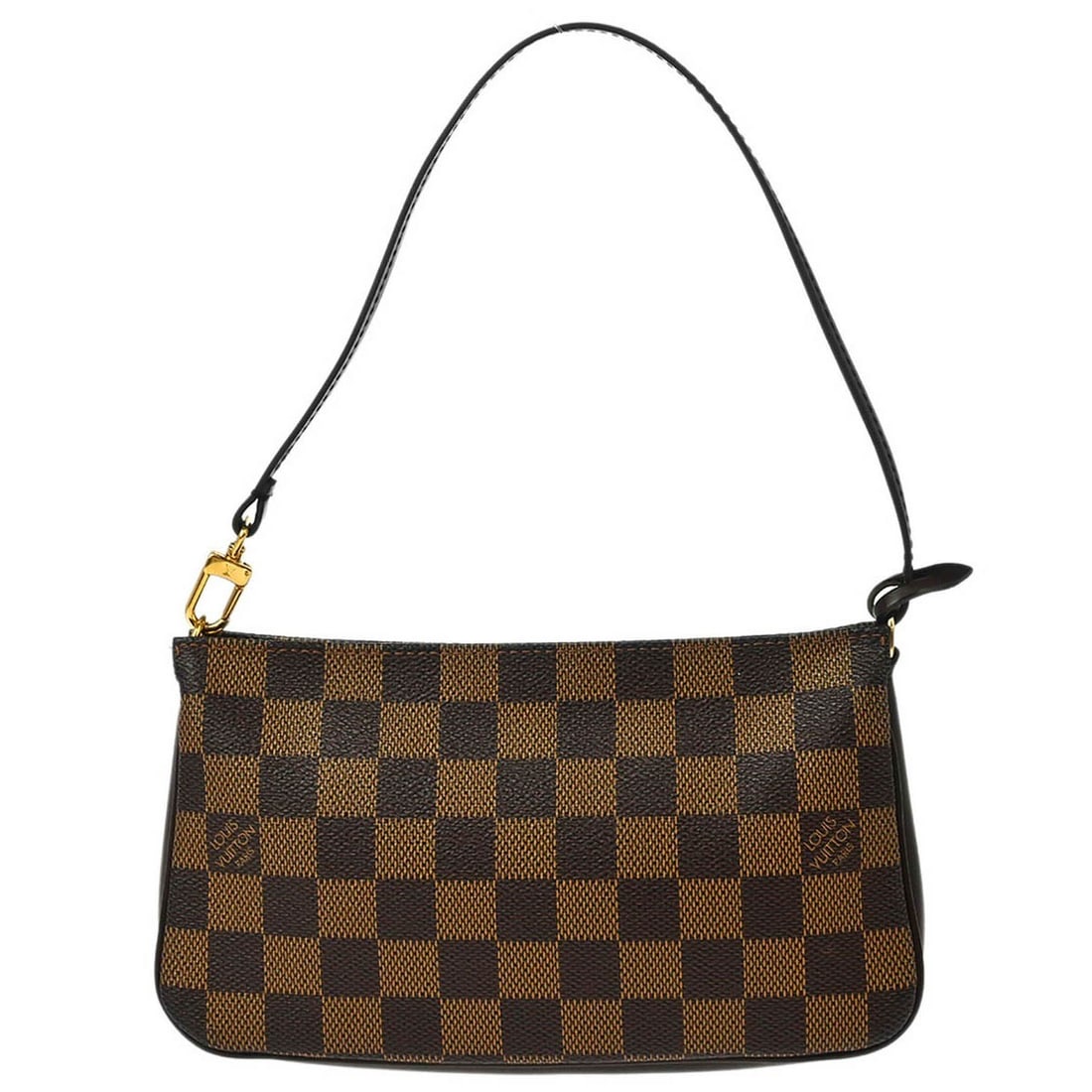 Louis Vuitton Damier Navona Mini Pouch Handbag N51983 Brown: Louis Vuitton Damier Navona Mini Pouch Handbag N51983 Brown Introducing the Louis Vuitton Damier Navona Handbag, a stylish mini pouch that showcases the iconic Damier Ebene pattern. This exquisite han
