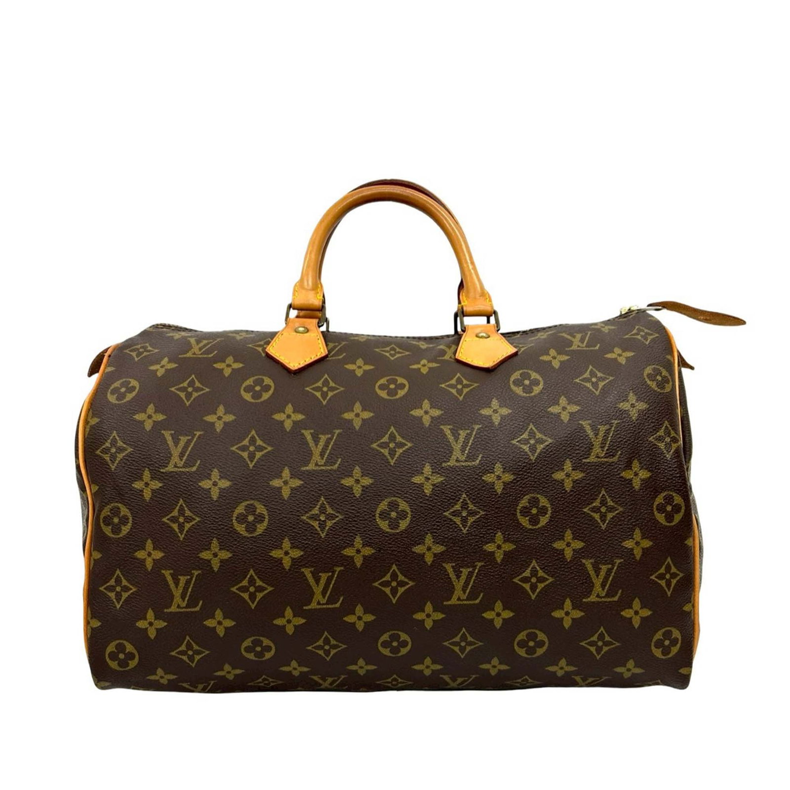 Louis Vuitton Speedy 35 Monogram Canvas Handbag with Vachetta Leather Trim (1 of 10)