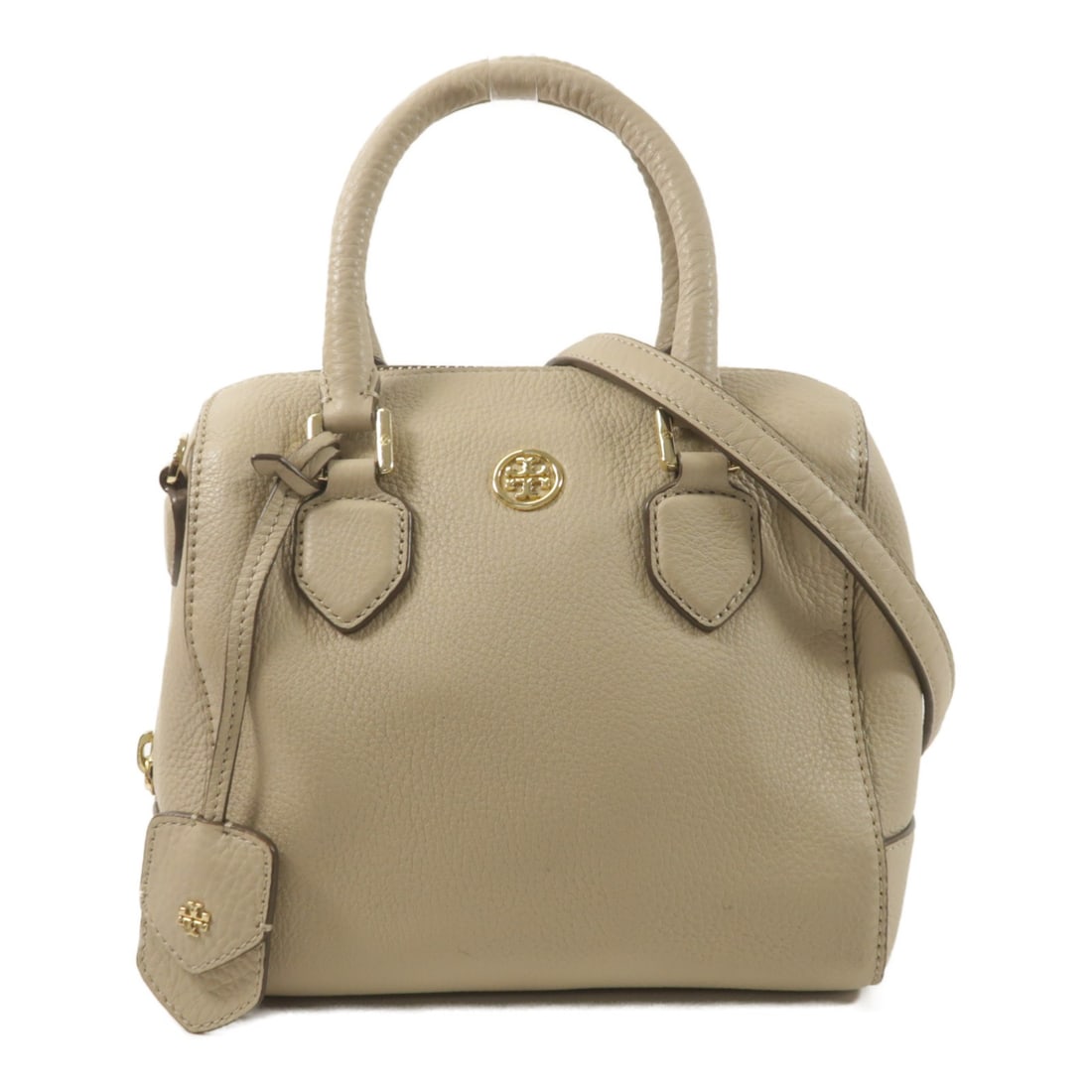 Tory Burch Calfskin Beige 2 Way Shoulder Bag GHW (1 of 18)