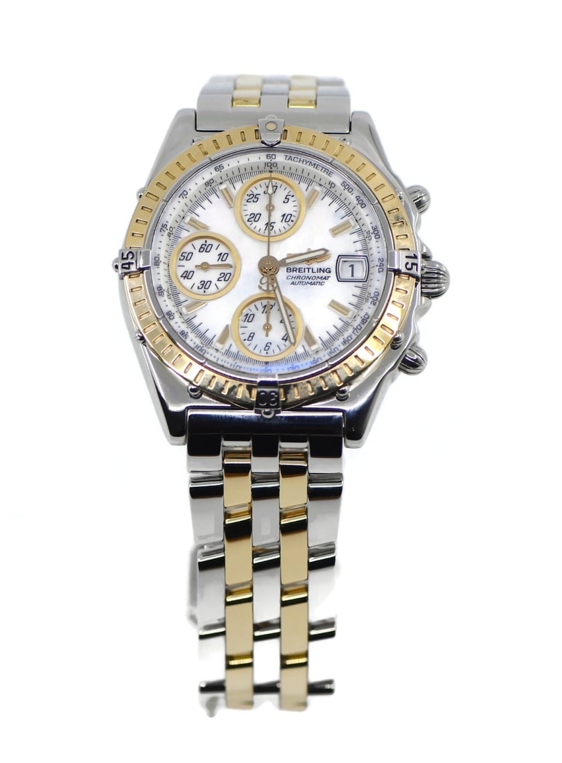 Breitling Chronomat D13350 18K Stainless Steel Watch with Box (1 of 5)