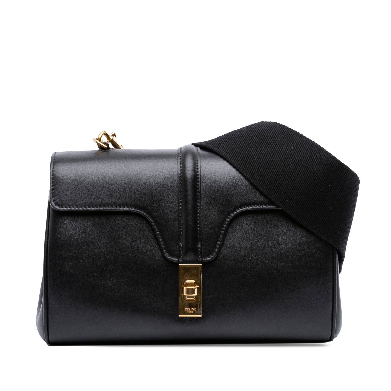 Celine Teen Soft 16 Leather Crossbody Bag in Black (1 of 12)