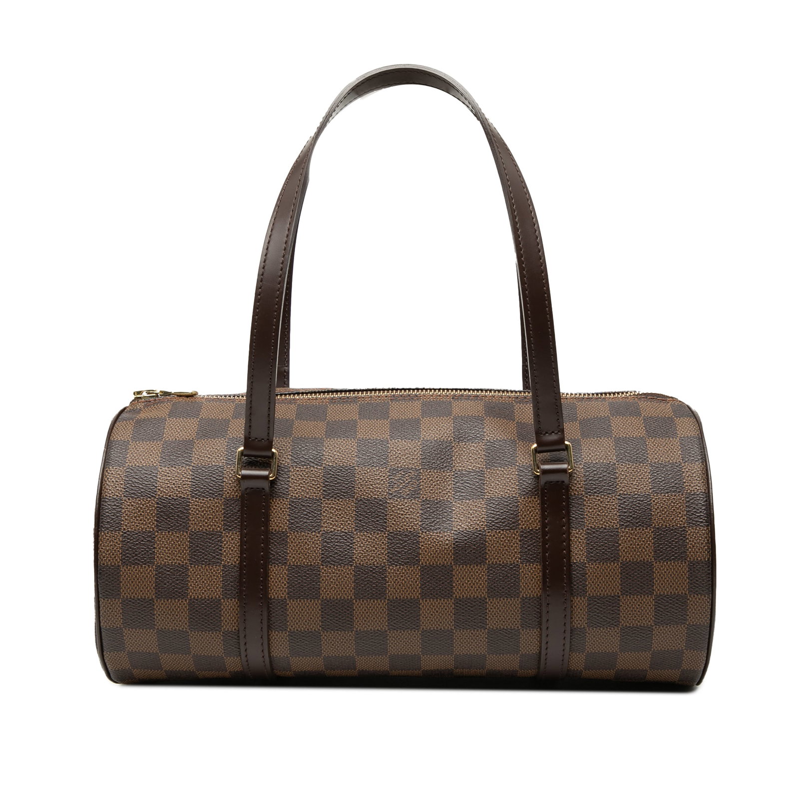 Louis Vuitton Papillon 30 Shoulder Bag in Damier Ebene Canvas: Louis Vuitton Papillon 30 Shoulder Bag in Damier Ebene Canvas The Louis Vuitton Damier Ebene Papillon 30 features a signature Damier Ebene canvas body with flat leather shoulder straps and a top zip c