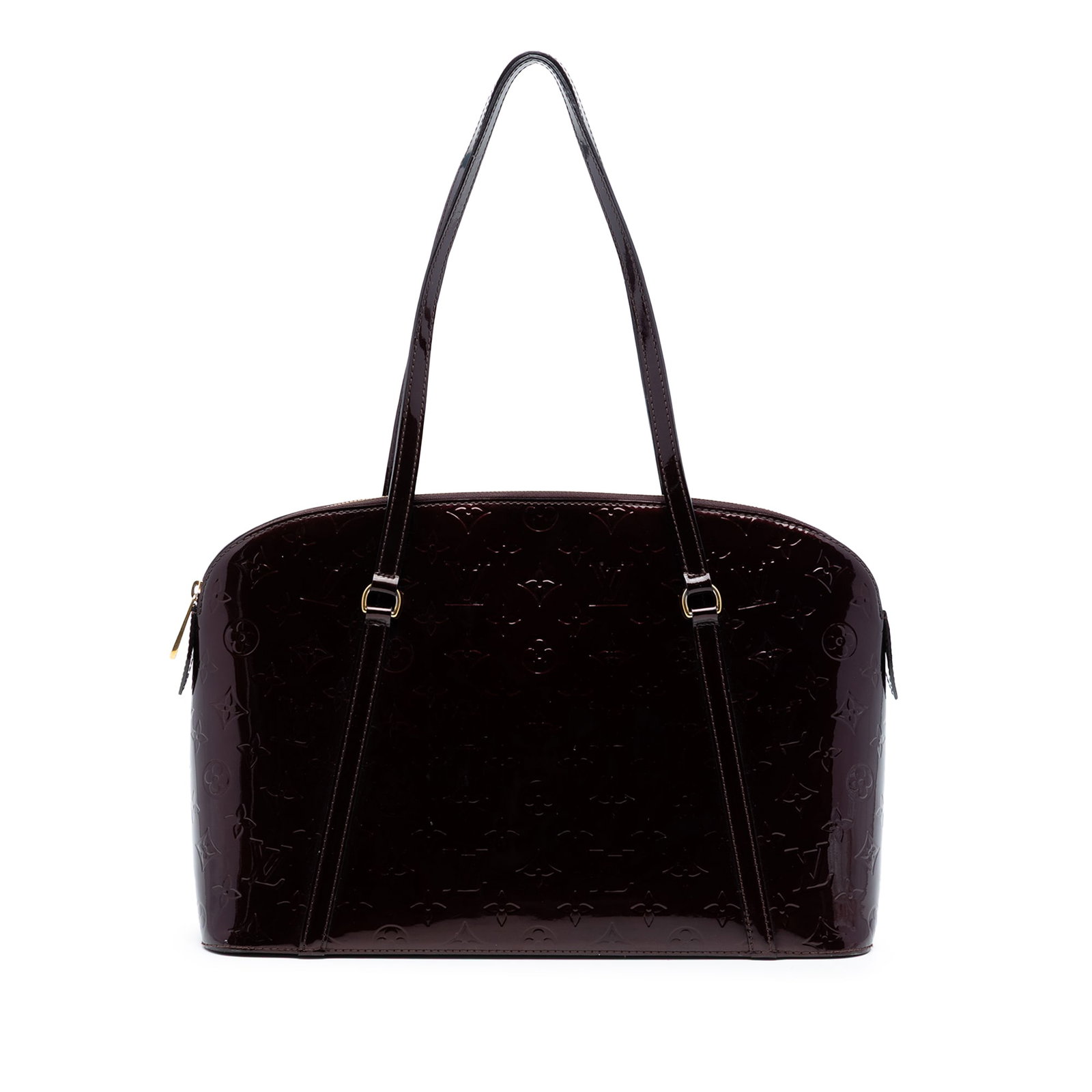 Louis Vuitton Avalon PM Purple Monogram Vernis Leather Shoulder Bag: Louis Vuitton Avalon PM Purple Monogram Vernis Leather Shoulder Bag The Louis Vuitton Monogram Vernis Avalon PM features a purple monogram vernis leather body with flat leather shoulder straps, a top 