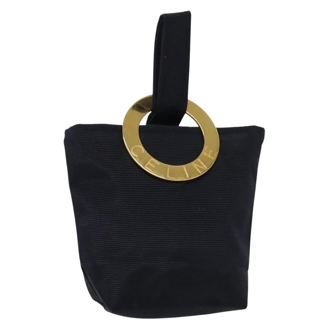 CELINE Navy Gold Canvas Pouch Stylish Accessory (1 of 18)