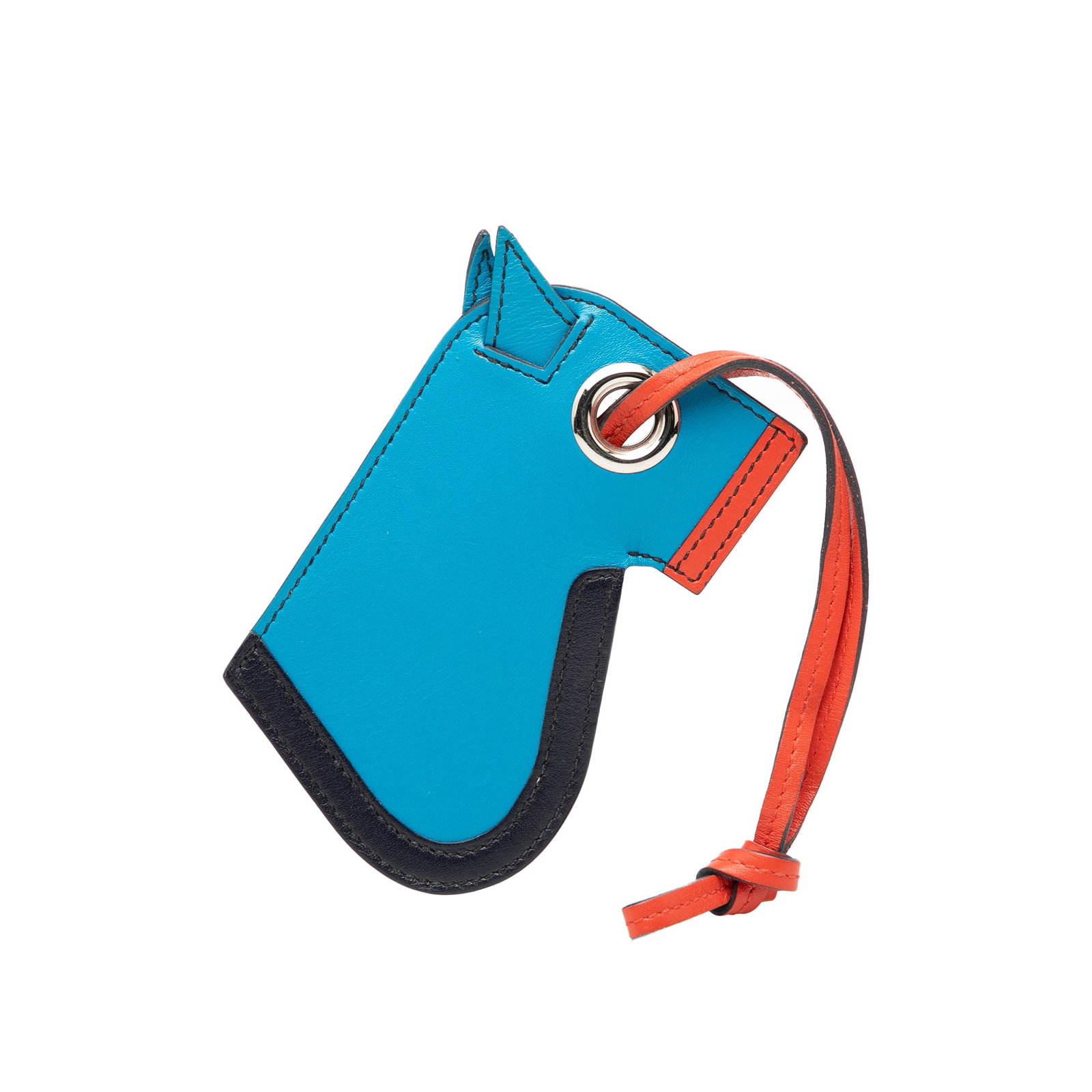 Hermes Camail Leather Bag Charm in Multicolor Tadelakt (1 of 4)
