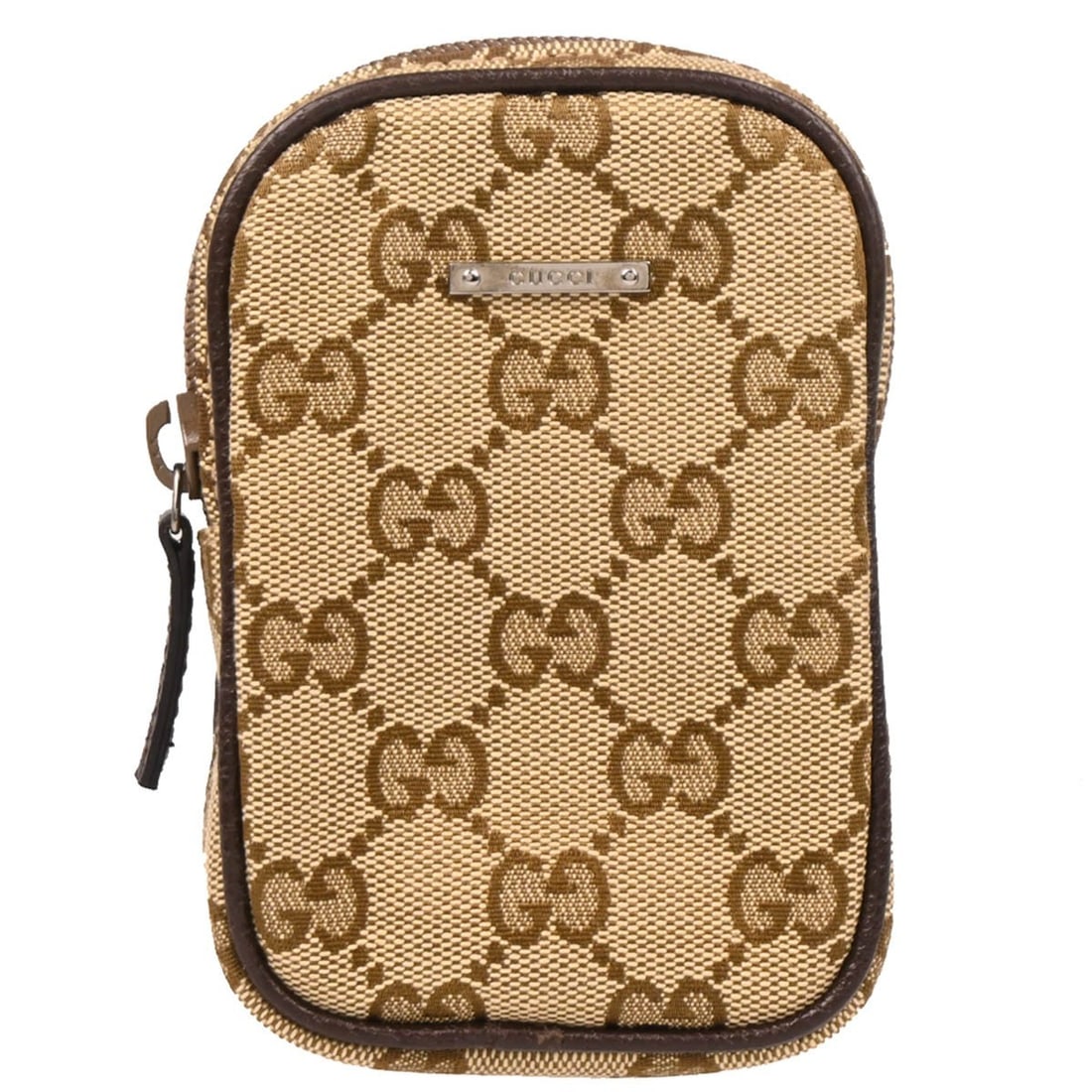 Beige Canvas GG Marmont Cigarette Case by Gucci: Beige Canvas GG Marmont Cigarette Case by Gucci This Gucci GG Marmont cigarette case is crafted from beige canvas and features a matelasse design. Designed for women, it offers a stylish and practical