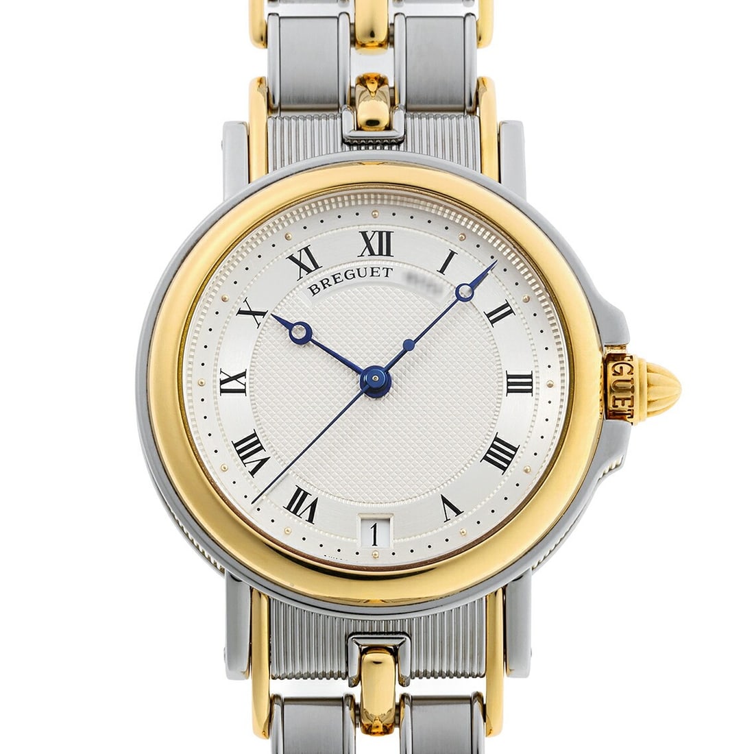 Breguet Marine 4400SA 12 X70 Swiss Automatic Wristwatch: Breguet Marine 4400SA 12 X70 Swiss Automatic Wristwatch This Breguet Marine Ref. 4400SA/12/X70 is a distinguished unisex wristwatch crafted from 18K yellow gold and stainless steel. Featuring a silver