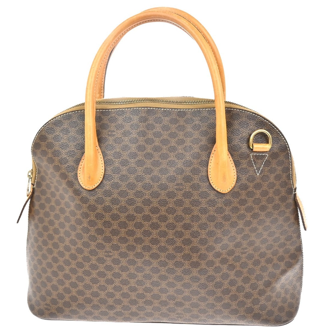 Celine Macadam Brown PVC Handbag with Leather Trim (1 of 17)