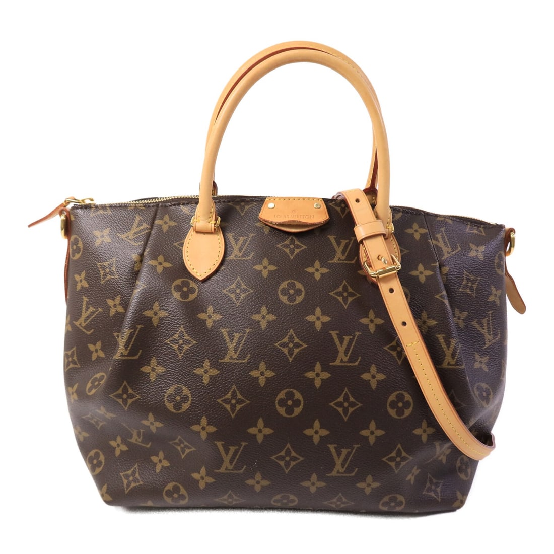 Louis Vuitton Turenne MM Monogram Brown 2 Way Shoulder Bag: Louis Vuitton Turenne MM Monogram Brown 2 Way Shoulder Bag This Louis Vuitton Turenne MM is a versatile two-way shoulder bag crafted from brown PVC coated canvas with the iconic monogram pattern. Feat