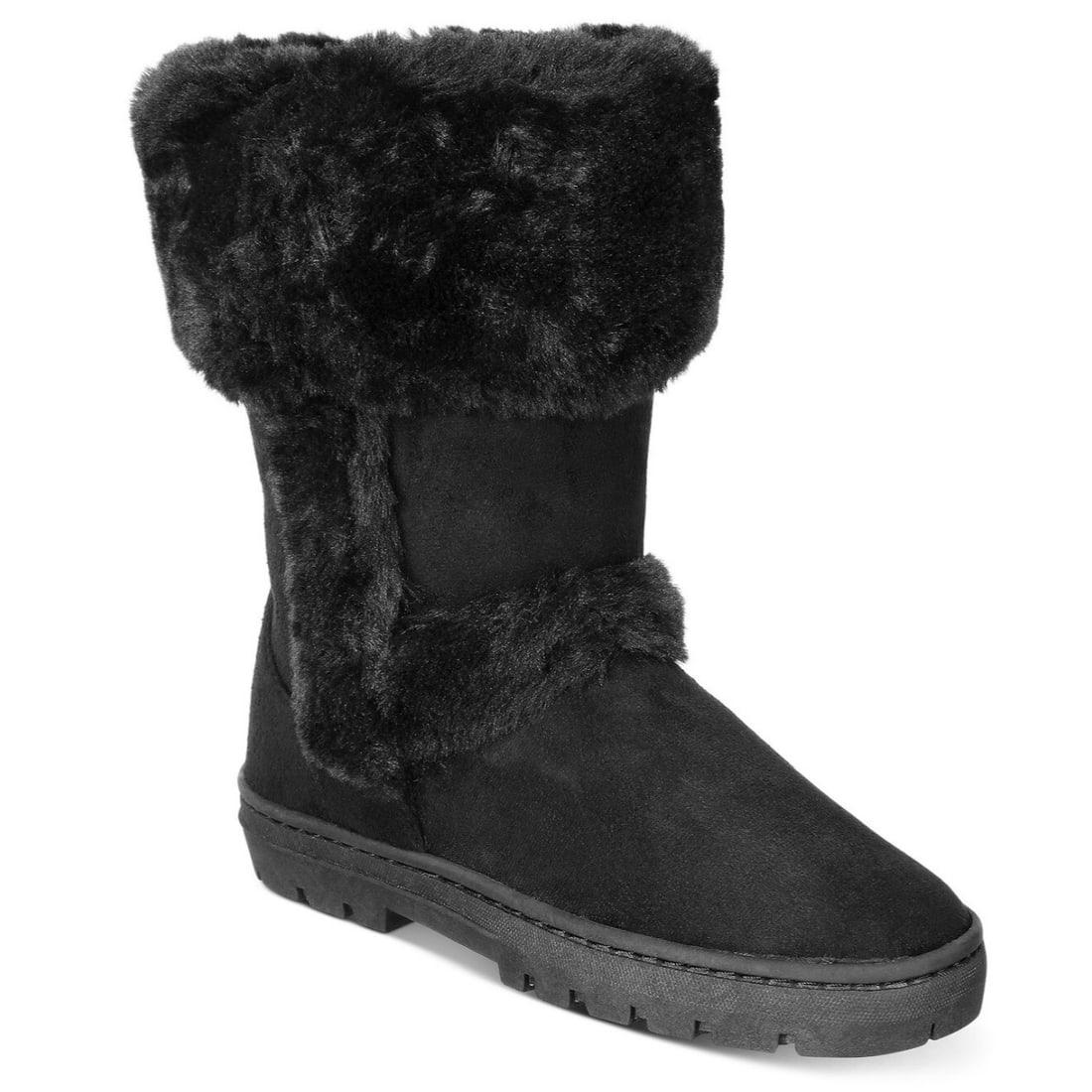 Style & Co Witty Faux Fur Lined Slip-On Snow Boots 6M: Style & Co Witty Faux Fur Lined Slip-On Snow Boots 6M Embrace chilly days with the stylish Witty Round Toe Slip-On Snow Boots by Style & Co. Designed for comfort and warmth, these mid-calf boots featu