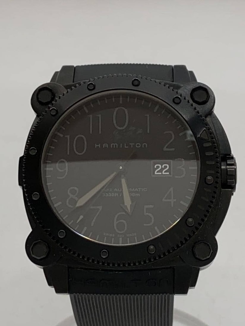 Hamilton Khaki Navy BelowZero Men's Rubber Wristwatch H785850 (1 of 7)