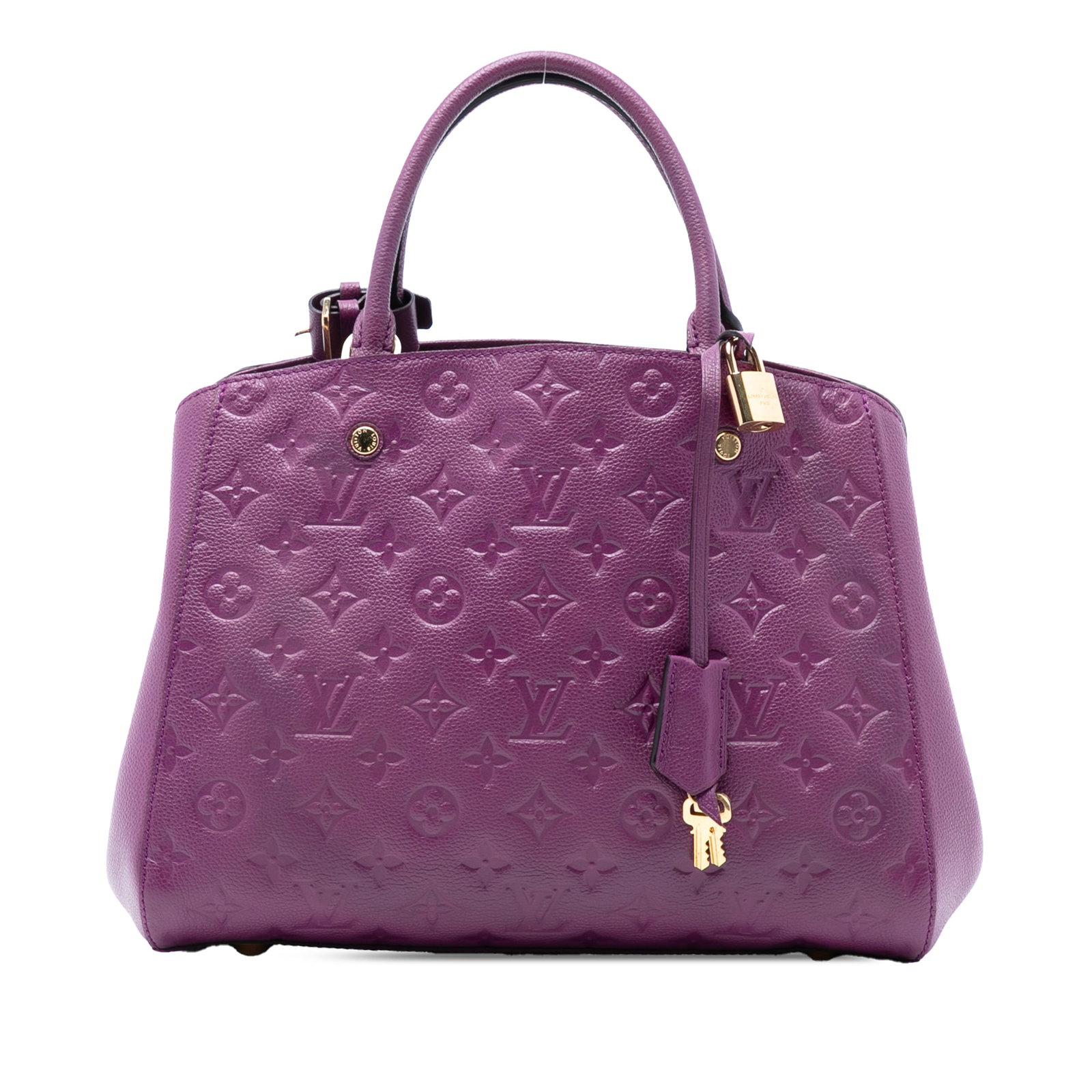 Louis Vuitton Montaigne MM Empreinte Leather Purple Handbag France (1 of 7)