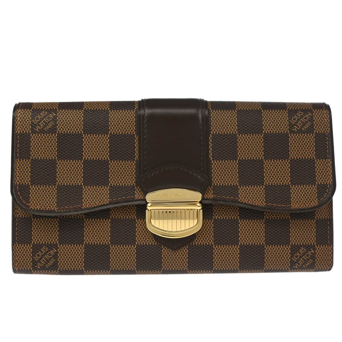 Louis Vuitton Damier Portefeuille Sistina Wallet N61747 Vintage Brown: Louis Vuitton Damier Portefeuille Sistina Wallet N61747 Vintage Brown This Louis Vuitton Damier Portefeuille Sistina Wallet is a sophisticated accessory that showcases the brand's iconic check pattern