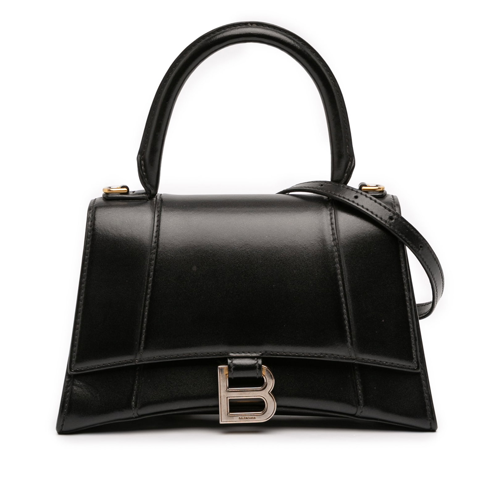 Balenciaga Hourglass Small Black Leather Top Handle Bag (1 of 11)