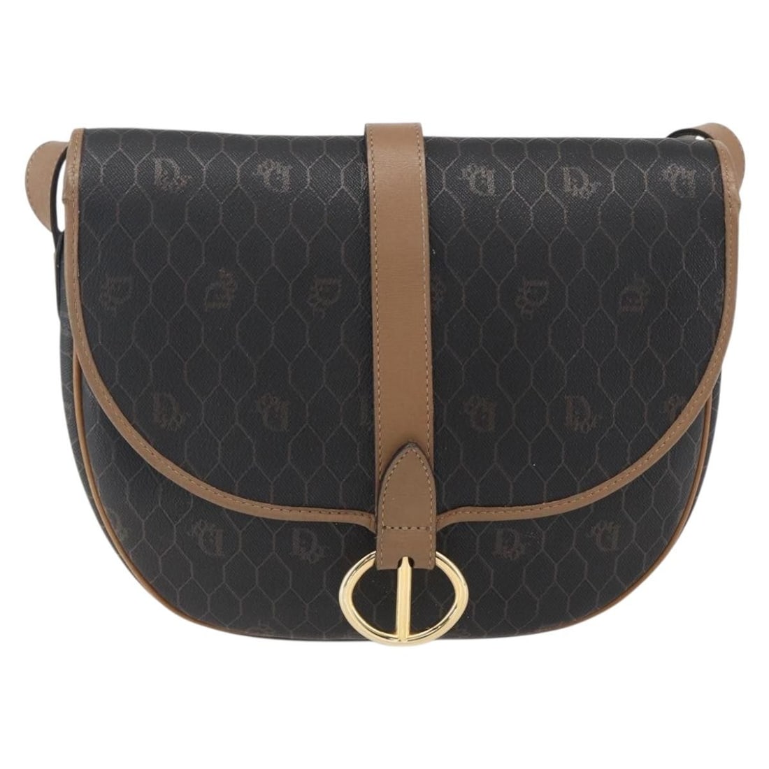 Dior Honeycomb Pattern Black Canvas and Leather Vintage Shoulder Bag: Dior Honeycomb Pattern Black Canvas and Leather Vintage Shoulder Bag This Christian Dior vintage Honeycomb shoulder bag features a black canvas exterior with leather accents. Designed for women, it of