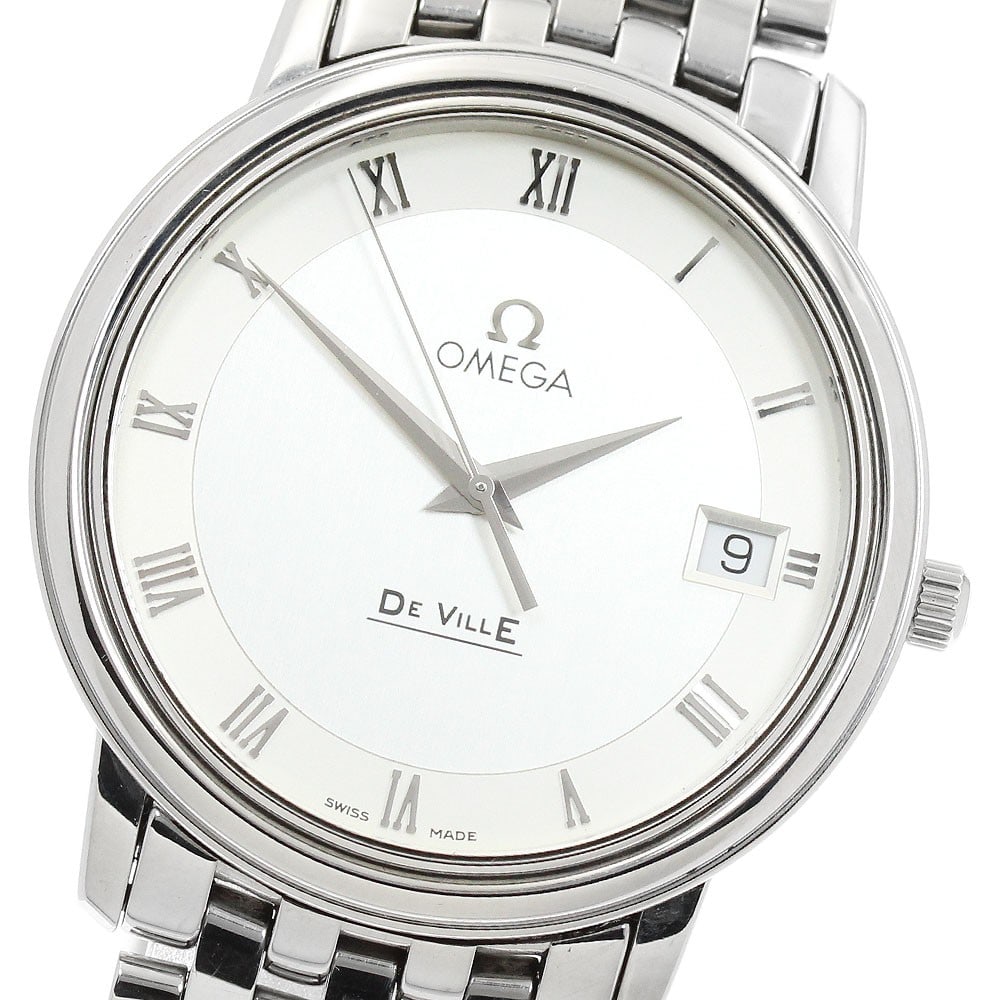 Omega De Ville Prestige 4510.33 Quartz Date Men's Watch: Omega De Ville Prestige 4510.33 Quartz Date Men's Watch This OMEGA De Ville Prestige Date Quartz men's wristwatch features a stainless steel case and bracelet with a silver dial. The watch is powered 