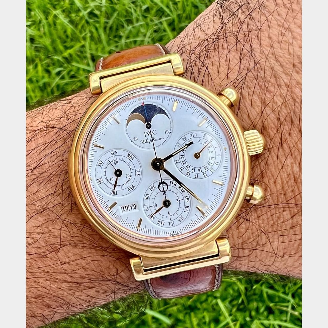 Da Vinci Perpetual Calendar 18K Gold 39mm Watch Model 3750 by IWC (1 of 5)
