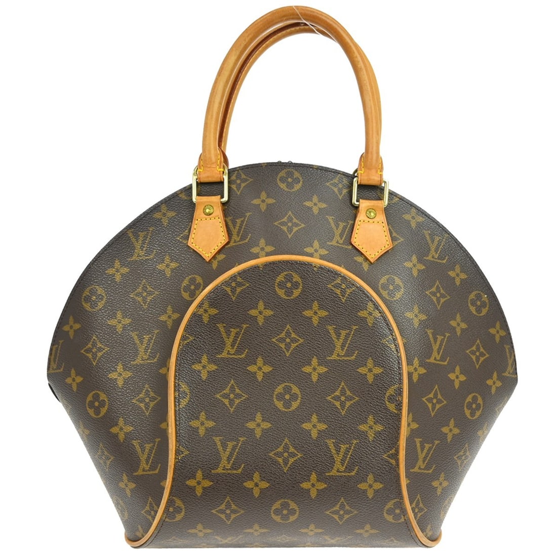 Louis Vuitton Ellipse MM Monogram Canvas Large Brown Handbag with Double Handles: Louis Vuitton Ellipse MM Monogram Canvas Large Brown Handbag with Double Handles This Louis Vuitton Ellipse MM handbag showcases the iconic monogram canvas with leather accents, featuring a large size