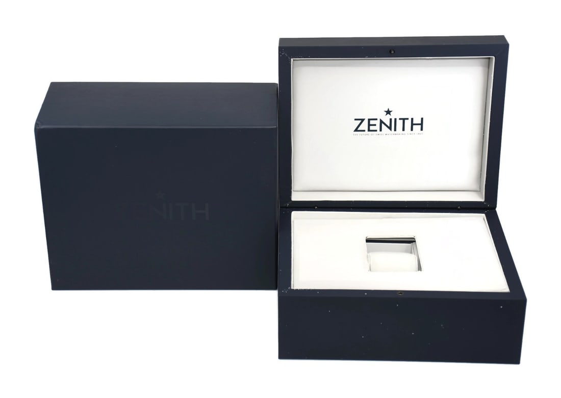 Authentic Zenith Presentation Watch Box 11x9x7 Inches: Authentic Zenith Presentation Watch Box 11x9x7 Inches This Zenith Watch Box is a stylish and functional presentation box designed for a single watch. Crafted by the renowned brand Zenith, it offers a 