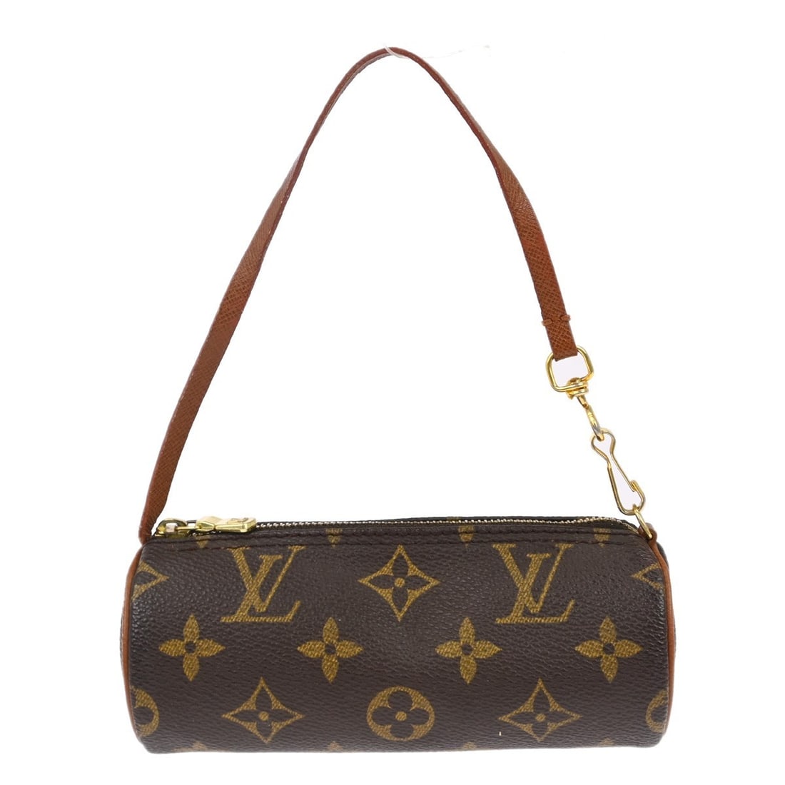 Louis Vuitton Papillon Monogram Canvas Micro Handbag with Attached Pouch: Louis Vuitton Papillon Monogram Canvas Micro Handbag with Attached Pouch This Louis Vuitton Papillon micro handbag features the iconic monogram canvas exterior with a brown leather top handle and zip 