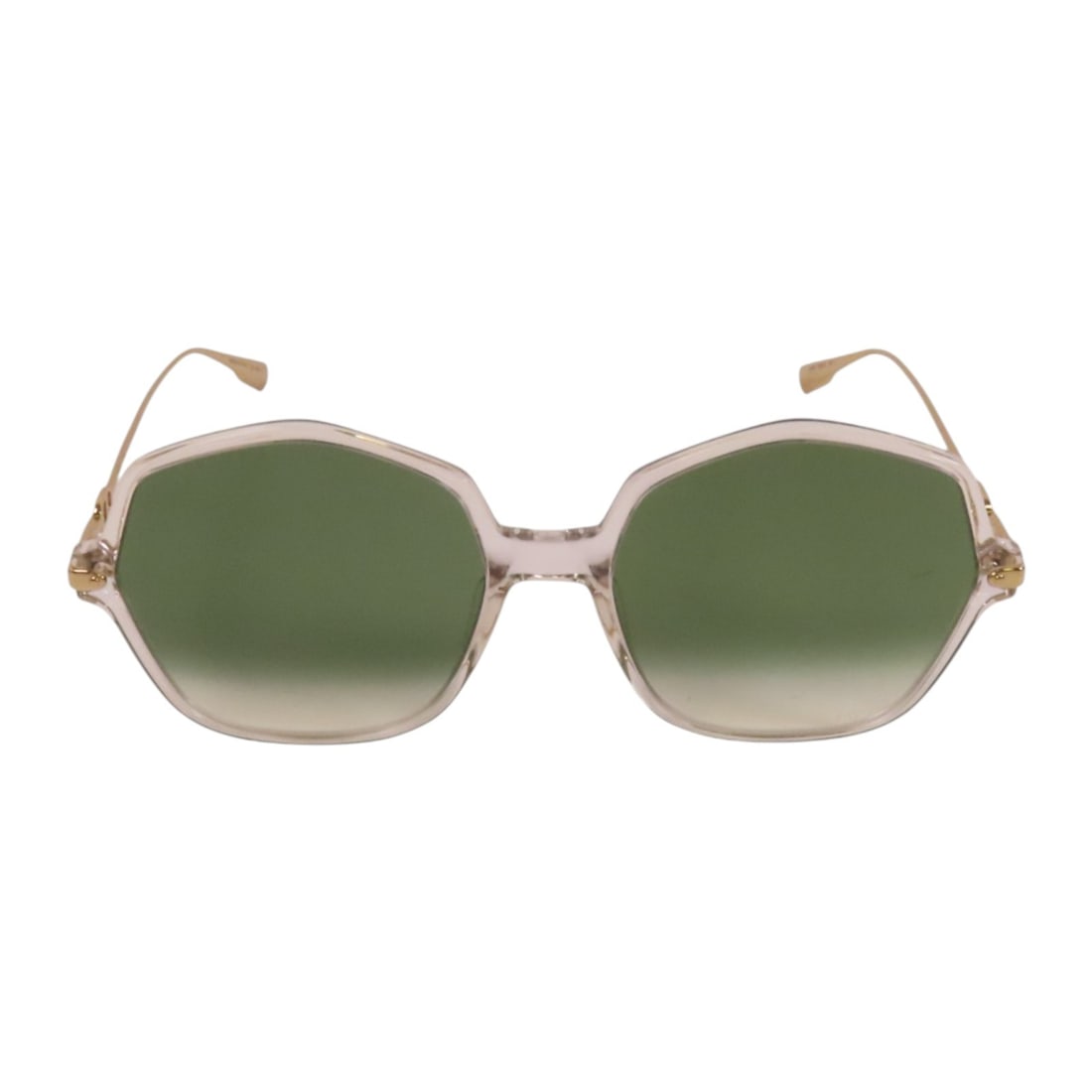 Green Gold Tone Christian Dior CD Sunglasses with Metal and PVC Frame: Green Gold Tone Christian Dior CD Sunglasses with Metal and PVC Frame These Christian Dior sunglasses feature a green frame with gold tone accents, offering a stylish accessory for women. The sunglass