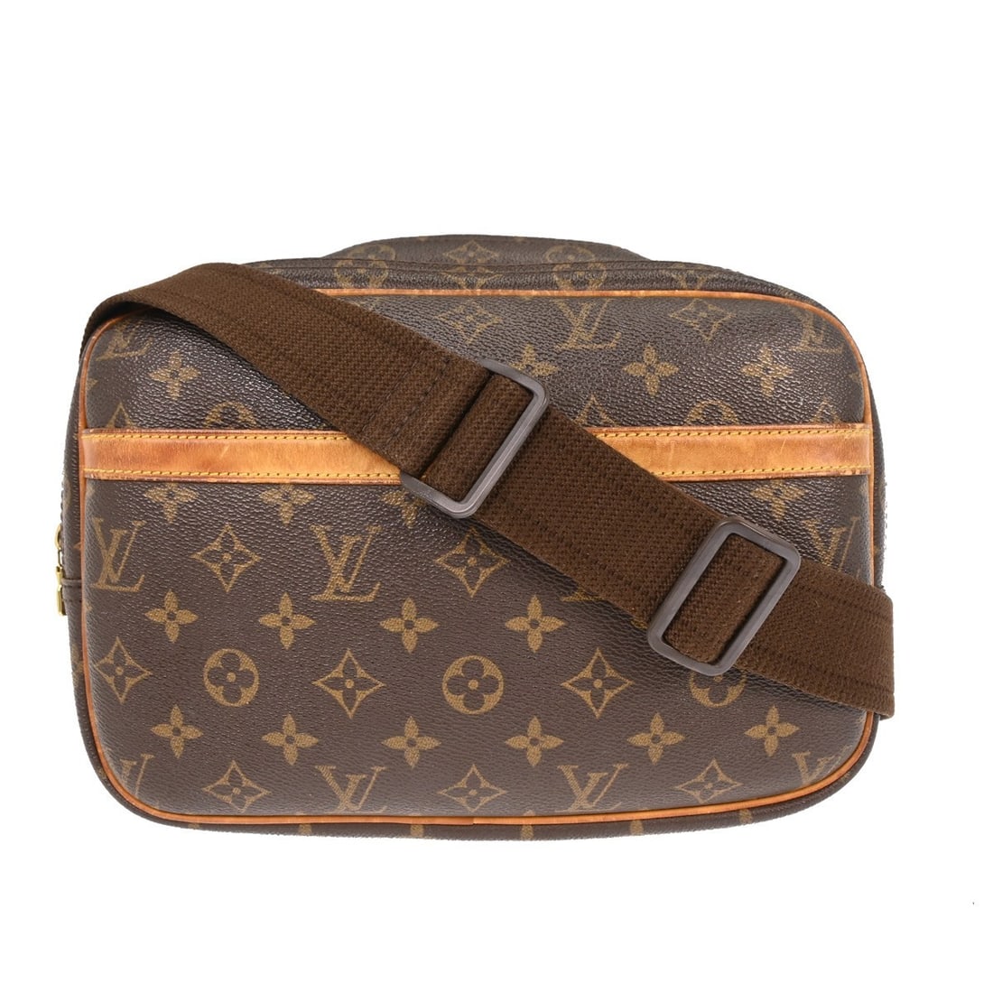 Louis Vuitton Reporter PM Monogram Canvas Small Shoulder Bag Brown M45254: Louis Vuitton Reporter PM Monogram Canvas Small Shoulder Bag Brown M45254 This Louis Vuitton Reporter PM shoulder bag features the iconic monogram canvas leather exterior and an ivory PVC lining. Desi