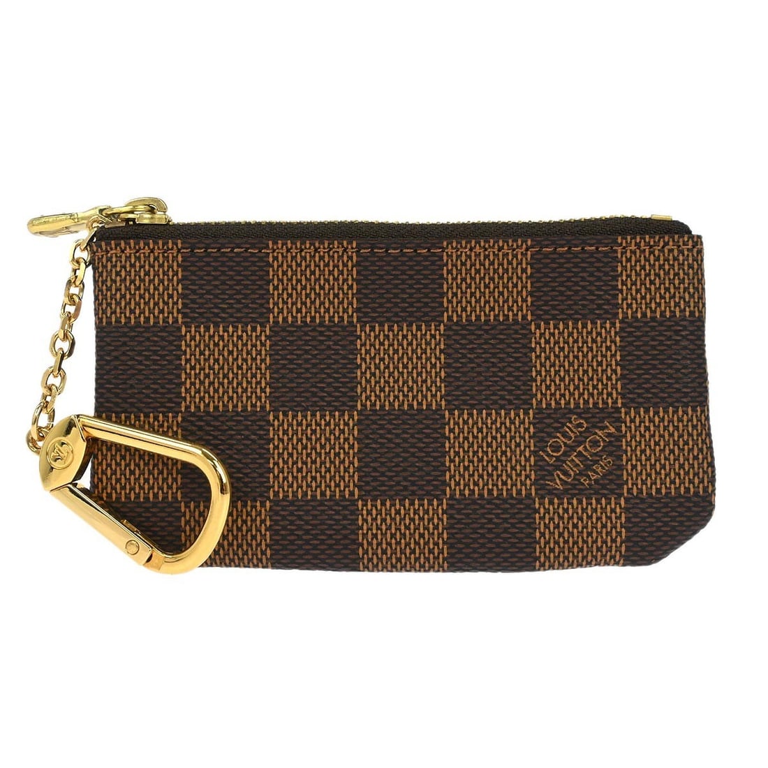 Damier Canvas Pochette Cles Coin Wallet by Louis Vuitton N62658: Damier Canvas Pochette Cles Coin Wallet by Louis Vuitton N62658 This Louis Vuitton Damier Pochette Cles coin case wallet is crafted from brown Damier canvas and features a compact design, ideal for or